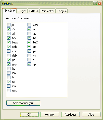 7-zip : association minimum