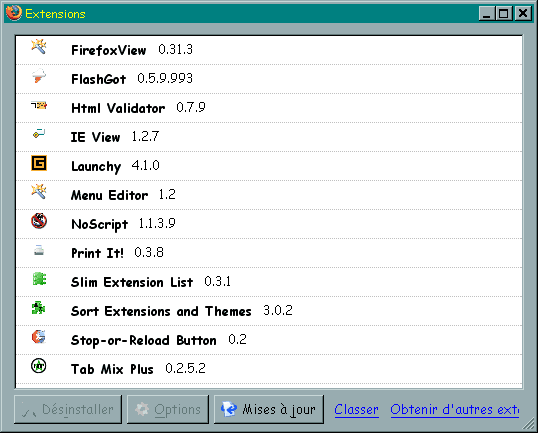 Extensions Firefox 1.5